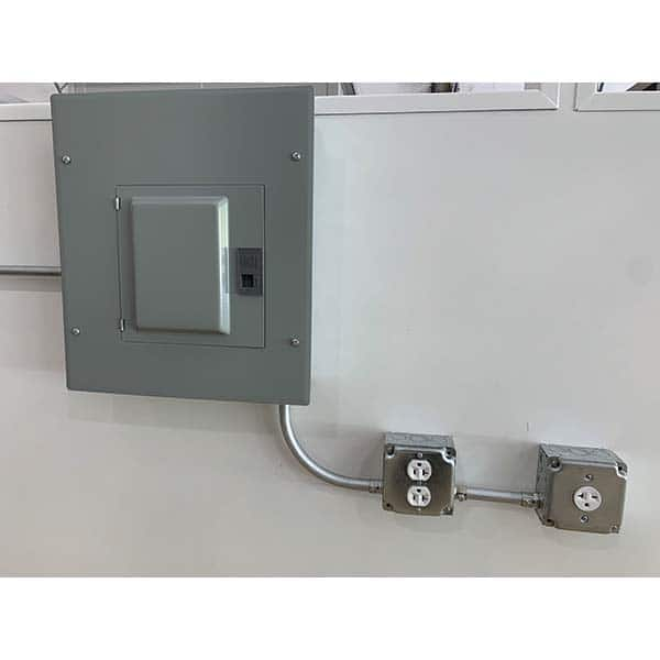 Panel Built - Temporary Structure Parts & Accessories Type: Wiring Additional Information: Outlet Boxes; Switches; Wiring; Conduit Fit Into Binder Post - Best Tool & Supply