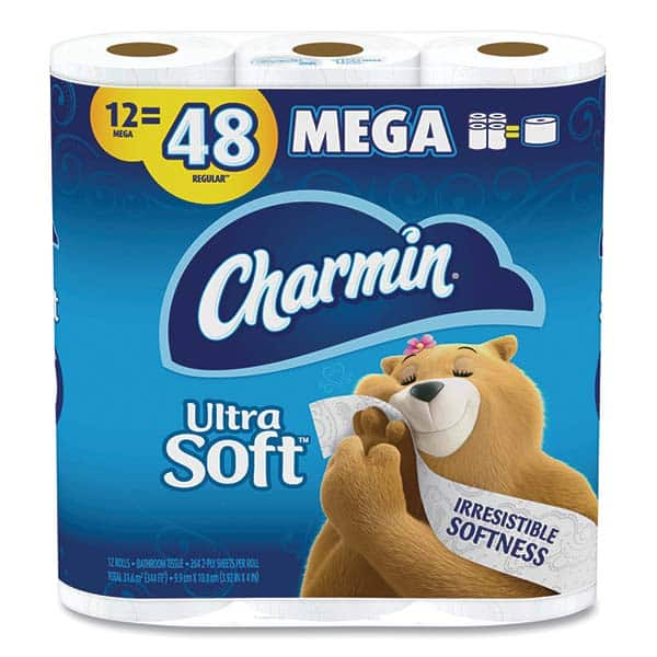 Charmin - Toilet Tissue Type: Standard Roll Ply: 2 - Best Tool & Supply