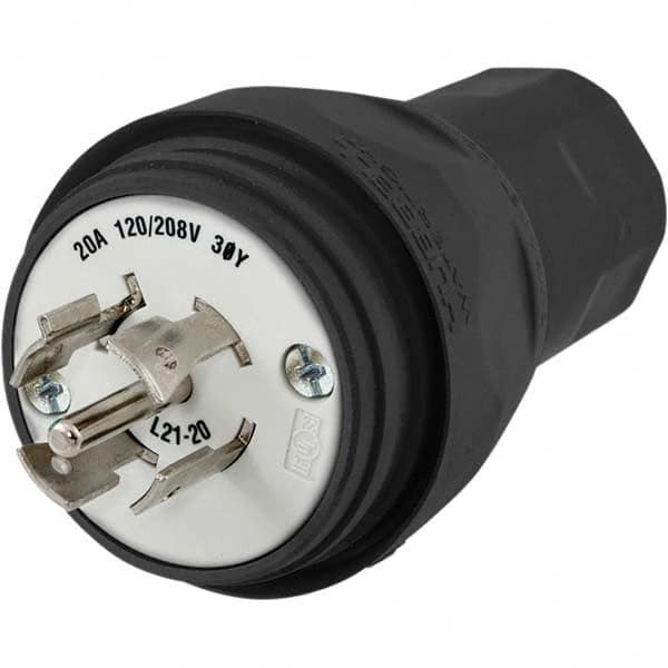 Hubbell Wiring Device-Kellems - 3-Phase Wye 120/208 VAC 20A NEMA L21-20P Industrial Twist Lock Plug - Best Tool & Supply