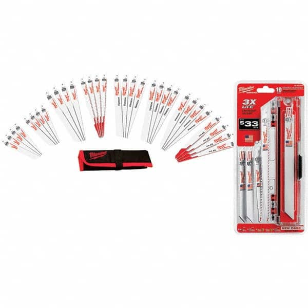 Milwaukee Tool - Reciprocating Saw Blade Sets Blade Material: Bi-Metal Minimum Blade Length (Inch): 6 - Best Tool & Supply