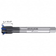 Emuge - M14x1.50 Metric Fine 6H 0 Flute GLT-1 Finish Powdered Metal Spiral Point Tap - Best Tool & Supply