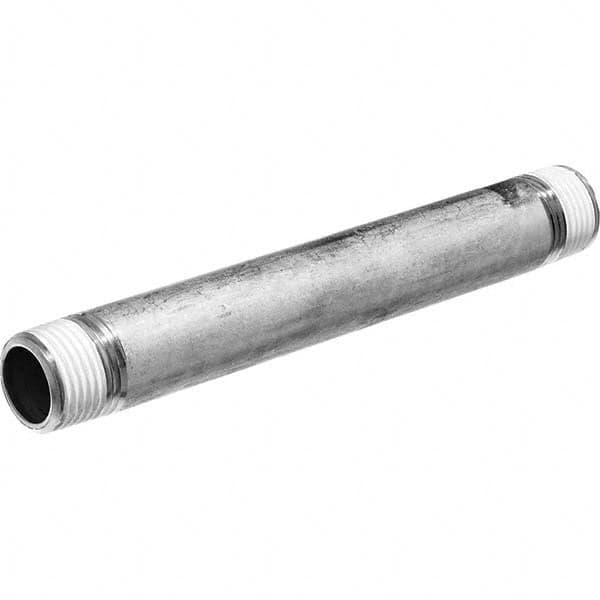 Stainless Steel Pipe Nipple: 1/2″ Pipe, Grade 304 Schedule 40