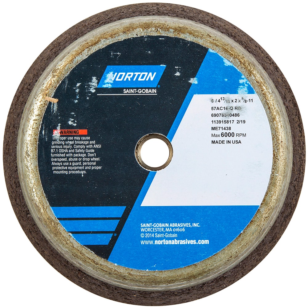 Norton - Tool & Cutter Grinding Wheels Wheel Type: Type 11 Superabrasive Wheel Type Number: B42 - Best Tool & Supply