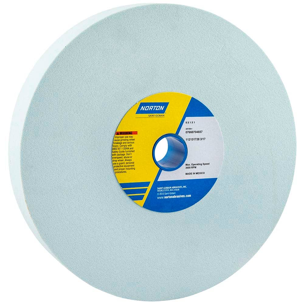 Norton - Bench & Pedestal Grinding Wheels Wheel Diameter (Inch): 8 Hole Size (Inch): 1 - Best Tool & Supply