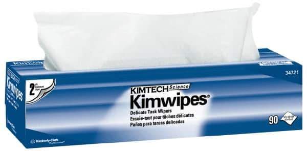 Kimtech - Dry Clean Room/Lab/Critical Task Wipes - Pop-Up, 16-5/8" x 14-3/4" Sheet Size, White - Best Tool & Supply