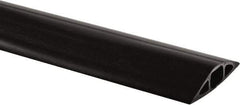 Hubbell Wiring Device-Kellems - 1 Channel, 25 Ft Long, 1/2" Max Compatible Cable Diam, Black PVC On Floor Cable Cover - 3" Overall Width x 3/4" Overall Height, 3/4" Channel Width x 1/2" Channel Height - Best Tool & Supply