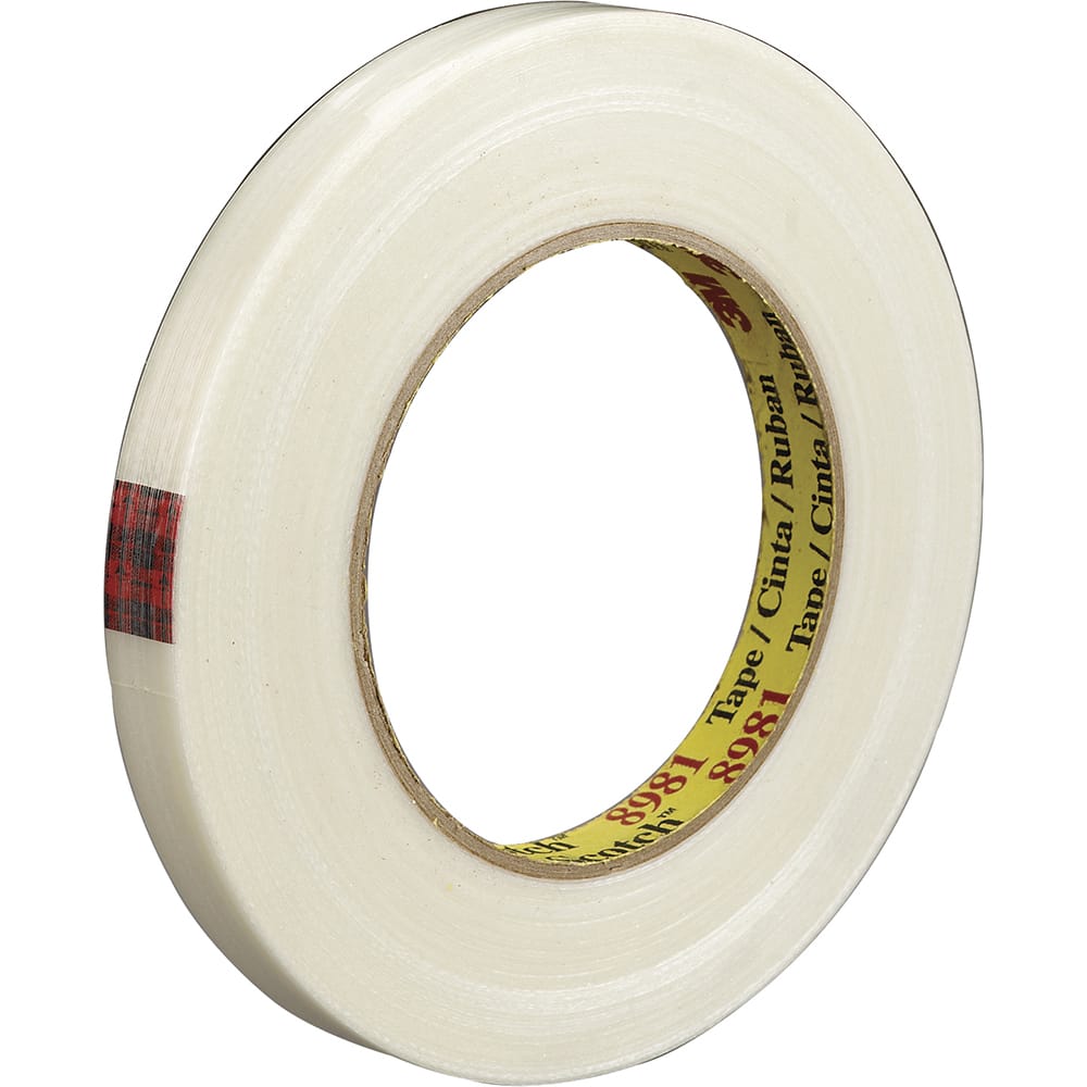 3M - Filament & Strapping Tape; Type: Industrial Tape ; Color: Transparent ; Width (mm): 48 ; Length: 55 ; Thickness (mil): 6.6 ; Tensile Strength: 380 (Pounds) - Exact Industrial Supply