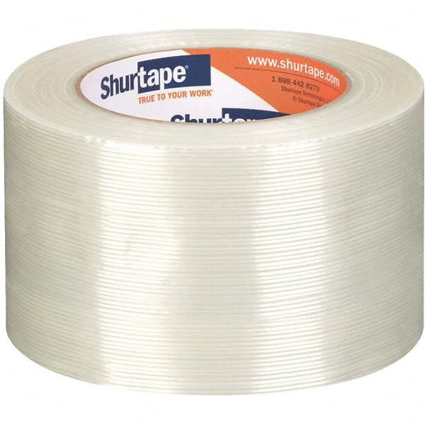 GS 490 Economy Grade Fiberglass Reinforced Strapping Tape White, 4.5 mil, 72mm x 55m, 1 Case (12 Rolls)