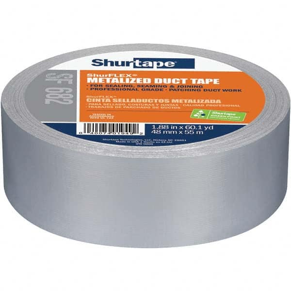 Shurtape - SF 682 ShurFLEX Non-Printed Metalized Cloth Duct Tape - Best Tool & Supply