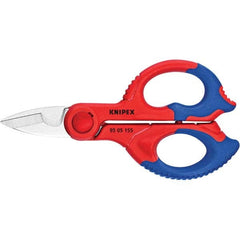 Knipex - Scissors & Shears; Blade Material: Stainless Steel ; Applications: Cutting; Electrical ; Handle Material: Fiberglass ; Length of Cut (Inch): 1.8500 ; Handle Style: Straight ; Overall Length Range: 4" - Exact Industrial Supply