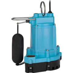 Sump Sewage & Effluent Pump: Integral Diaphragm, 3A, 230V 1-1/2″ Outlet, Cast Iron Housing