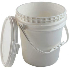 Dynalon Labware - 1 6-Piece 2.5 Gal 9.1" High, High-Density Polyethylene Round White Single Pail - Best Tool & Supply