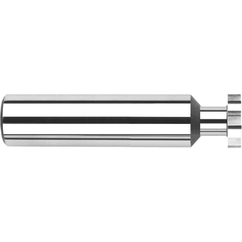 Harvey Tool - 3/8" Cut Diam, 3/32" Cut Width, 3/8" Shank, Straight-Tooth Woodruff Keyseat Cutter - Exact Industrial Supply