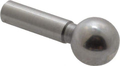 Jergens - 1/4" Ball Diam, 1/8" Shank Diam, Steel Standard Tooling Ball - 9/16" Ball Center to Shank Bottom - Best Tool & Supply