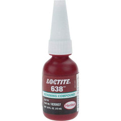 Loctite - 10 mL, Red, High Strength Retaining Compound - Series 638 - Best Tool & Supply