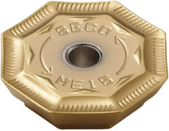 Seco - OFER070405 ME15 Grade F40M Carbide Milling Insert - TiAlN/TiN Finish, 0.18" Thick, 0.706" Inscribed Circle - Best Tool & Supply