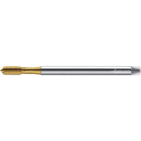 Walter-Prototyp - M4x0.70 ~DIN 371 XL 6HX 3.700 Thread Limit Semi-Bottoming Thread Forming Tap - Powdered Metal High Speed Steel, TiN Finish, 126.87mm OAL, 7mm Thread Length, Right Hand Thread, Series TC420 - Best Tool & Supply