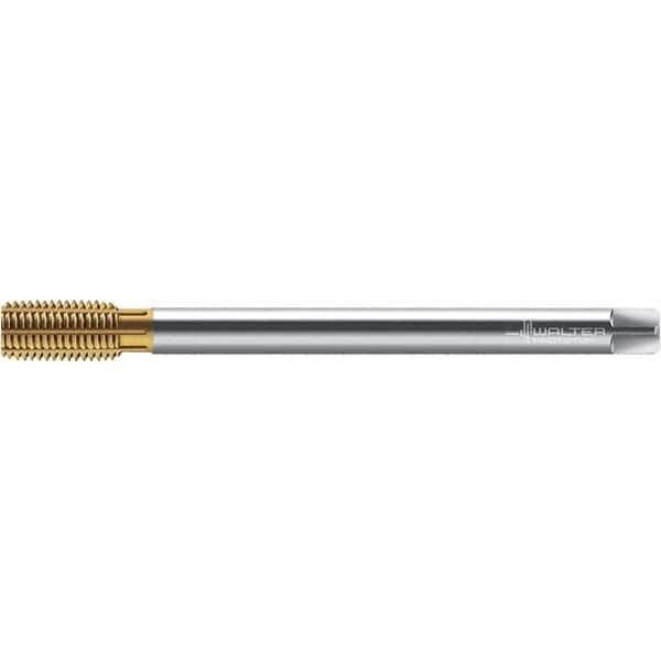 Walter-Prototyp - M10x1.50 ~DIN 376 XL 6HX 9.370 Thread Limit Semi-Bottoming Thread Forming Tap - Powdered Metal High Speed Steel, TiN Finish, 200mm OAL, 15mm Thread Length, Right Hand Thread, Series TC420 - Best Tool & Supply