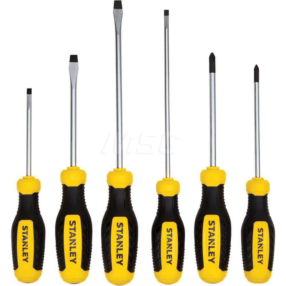 Screwdriver Set: 6 Pc, Phillips & Slotted