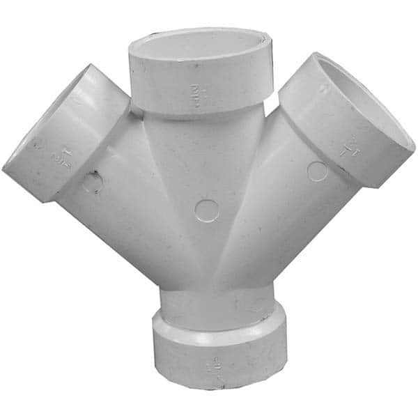 Jones Stephens - Drain, Waste & Vent Pipe Fittings Type: Double Wye Fitting Size: 4 x 3 (Inch) - Best Tool & Supply