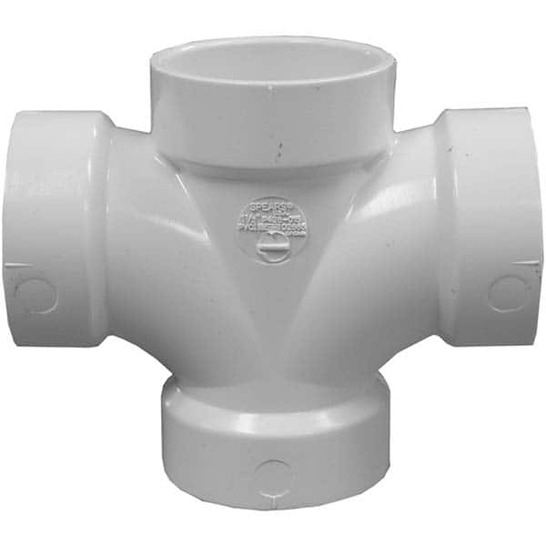 Jones Stephens - Drain, Waste & Vent Pipe Fittings Type: Double Sanitary Tee Fitting Size: 1-1/2 (Inch) - Best Tool & Supply