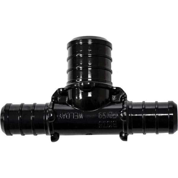 Plastic Pipe Fittings; Fitting Type: Reducer; Fitting Size: 1 x 1 x 3/4 in; End Connection: Pex; Color: Black; Schedule: 40; Lead Free: Yes