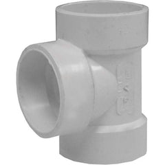 Drain, Waste & Vent Pipe Fittings; Type: Vent Tee; Fitting Size: 2 in; Material: PVC; Material: PVC; End Connection: Hub x Hub; Fitting Type: Vent Tee; Fitting Size: 2 in; Material: PVC