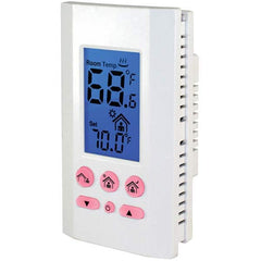 Thermostats; Thermostat Type: Line Voltage Wall Thermostat; Style: Line Voltage Wall Thermostat; Minimum Temperature (F): 41.0  ™F; 41.000; Maximum Temperature: 95.0  ™F; Maximum Temperature (F): 95.000; Minimum Voltage: 208 V; Maximum Voltage: 240 V; Amp