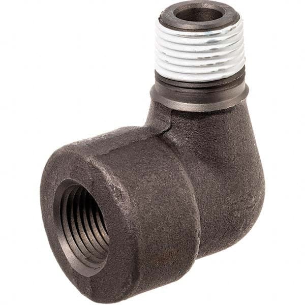 Black 90 ° Street Elbow: 3/4″, Threaded Steel, Black Finish, Class 3000, ANSI/ASME B1.20.1, ANSI/ASME B16.11-MSS SP-83 & ASTM A105