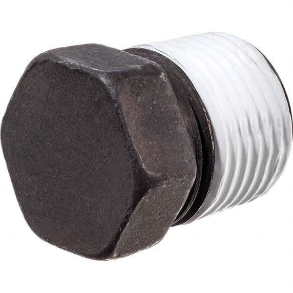 Black Hex Plug: 3/8″, Threaded Steel, Black Finish, Class 3000, ANSI/ASME B1.20.1, ANSI/ASME B16.11-MSS SP-83 & ASTM A105