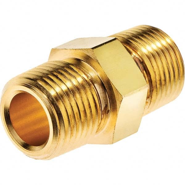 USA Sealing - 1/2" Brass Pipe Hex Nipple - Best Tool & Supply