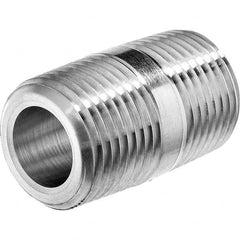 Pipe Close Nipple: 1/8″ Fitting, 316 Stainless Steel MNPT x MNPT, Threaded, ANSI/ASME B31.1, ANSI/ASME B31.3 & ANSI/ASME B1.20.1, 9,400 psi