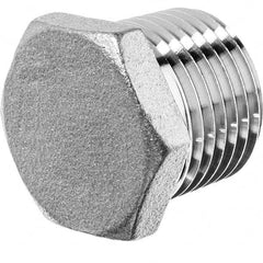 Pipe Hex Plug: 1/8″ Fitting, 316 Stainless Steel MNPT, 9,400 psi