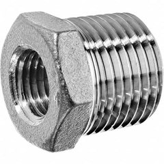 Pipe Bushing: 1 x 3/4″ Fitting, 316 Stainless Steel FNPT x MNPT, Threaded, ASME B1.20.1 & ASTM A351, 150 psi