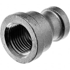 Pipe Reducing Coupling: 1/2 x 1/4″ Fitting, 304 Stainless Steel FNPT x FNPT, Threaded, ASME B1.20.1 & ASTM A351, 150 psi