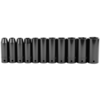 STANLEY® 1/2" Drive 11 Piece Fractional Deep Impact Socket Set – 6 Point - Best Tool & Supply