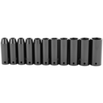 STANLEY® 1/2" Drive 11 Piece Metric Deep Impact Socket Set – 6 Point - Best Tool & Supply