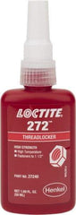 Loctite - 50 mL Bottle, Red, High Strength Liquid Threadlocker - Series 272, 24 hr Full Cure Time, Hand Tool, Heat Removal - Best Tool & Supply