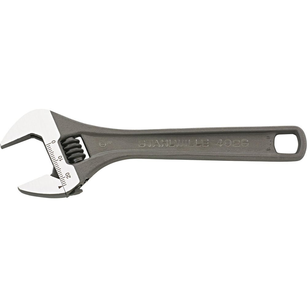 Adjustable Wrenches; Wrench Size (Decimal Inch): 74.0000; Wrench Type: Adjustable; Maximum Jaw Capacity: 34 mm; Finish: Gunmetal; Overall Length (Inch): 10; Material: Chrome Vanadium; Jaw Material: Chrome Vanadium Steel; Head Size (Decimal Inch): 2.9134;