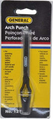 General - 1/4" Arch Punch - 4-1/2" OAL, Steel - Best Tool & Supply