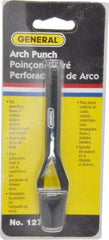 General - 1/2" Arch Punch - 4-5/8" OAL, Steel - Best Tool & Supply