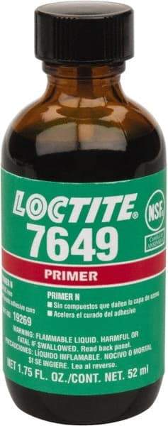 Loctite - 1.75 Fluid Ounce Bottle, Green, Liquid Primer - Series 7649, Hand Tool Removal - Best Tool & Supply