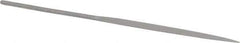 Grobet - 6-1/4" Needle Precision Swiss Pattern Marking File - Round Handle - Best Tool & Supply