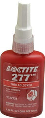 Loctite - 50 mL Bottle, Red, High Strength Liquid Threadlocker - Series 277, 24 hr Full Cure Time, Hand Tool, Heat Removal - Best Tool & Supply