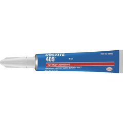 Loctite - 0.11 oz Tube Clear Instant Adhesive - Series 409, 75 sec Working Time, 24 hr Full Cure Time, Bonds to Metal, Plastic & Rubber - Best Tool & Supply