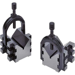 TESA Brown & Sharpe - 2" Max Capacity, 90° Angle, Hardened Steel V-Block - 2-1/2" Long x 2-1/2" Wide x 2" High, Sold as 2 Block Set - Best Tool & Supply