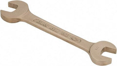 Ampco - 7/8" x 15/16" Nonsparking Open End Wrench - 9" OAL, Double End, Plain Finish, 15° Head Angle - Best Tool & Supply