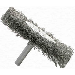 Brush Research Mfg. - 1-3/8" OD, Crimped Carbon Wheel Brush - 3/16" Face Width, 3/16" Trim Length, 25,000 RPM - Best Tool & Supply