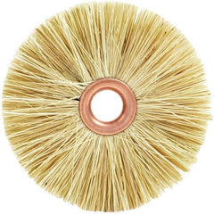 Brush Research Mfg. - 2" OD, 1/2" Arbor Hole, Crimped Tampico Wheel Brush - 3/8" Face Width, 9/16" Trim Length, 20,000 RPM - Best Tool & Supply