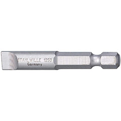 Power & Impact Screwdriver Bits & Holders; Bit Type: Slotted; Hex Size (Inch): 1/4 in; Blade Width (mm): 3.50; Blade Thickness (mm): 0.6000; Drive Size: 1/4 in; Body Diameter (mm): 0.600; Overall Length (Decimal Inch): 2.0000; Number Of Pieces: 1